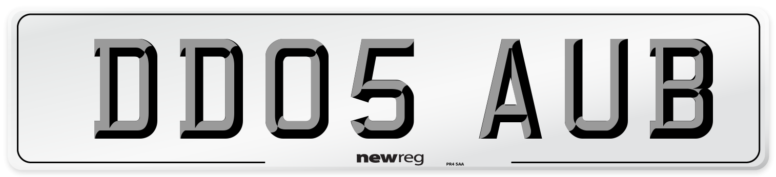 DD05 AUB Number Plate from New Reg